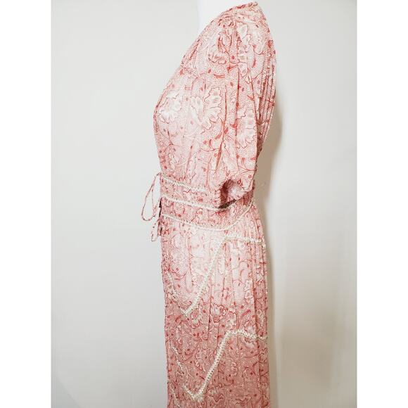 Anthropologie Womens Large P Forever That Girl Maxi Open Front BOHEMIAN Feminine - Picture 8 of 15